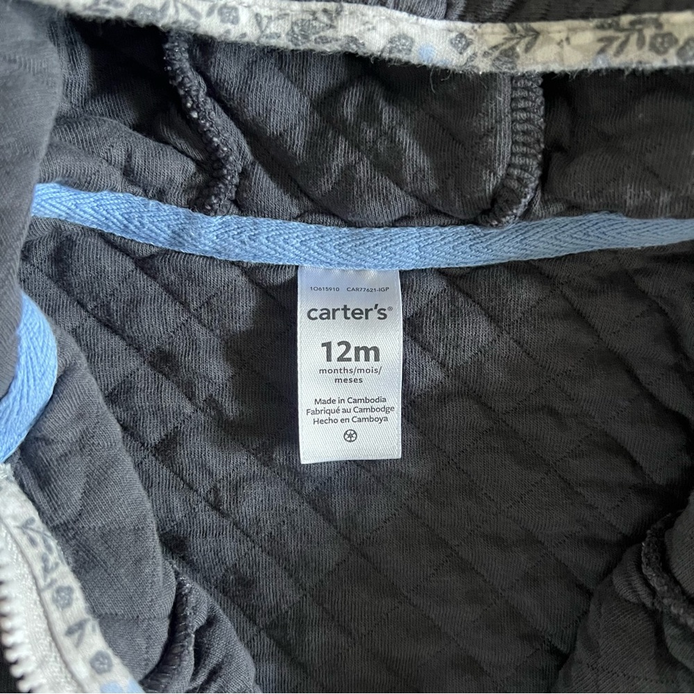 Baby Girl Quilted Vest Set - 12M - Lot of 2 Hooded & Sleeveless Zip Vests - Picture 4 of 7